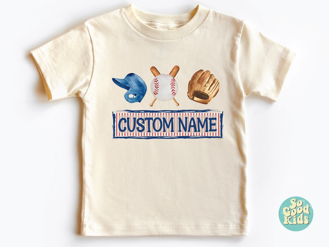 Kids Sports Shirt, Personalized Baseball Shirt, Toddler Shirt, Baseball