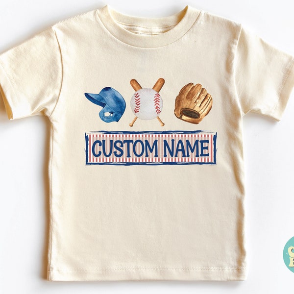 Kids Sports Shirt, Personalized Baseball Shirt, Toddler Shirt, Baseball Custom Name Toddler Shirt, Baseball Season Shirt, Sport Kids Shirt