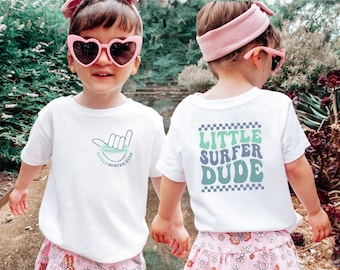 Little Surfer Dude Tshirt , Kids Summer Shirt , Kids Beach , Kids Ocean Tshirt , Summer Outfits for Kids, Surfer Dude Shirt