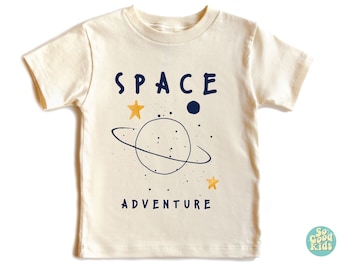 Space Adventure Toddler Shirt, Planet Kids Tee