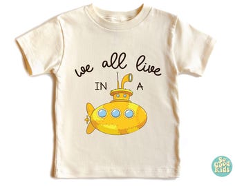 Yellow Submarine Shirt, Yellow Submarine Toddler Sweatshirt, Baby Boy Clothes, Beach Baby Tshirt, Under the Sea, Baby Gift Toddler Shirt