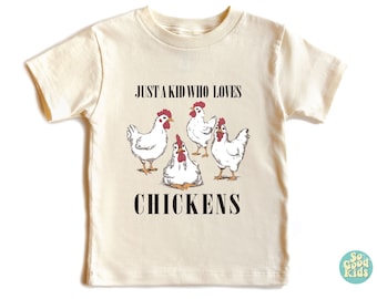 Chicken Lover T-Shirt, Funny Chicken T-Shirt, Chicken Lover Girl, Just A Girl Who Loves Chickens T-Shirt, Farm Lover Shirt,Animal Kids Shirt