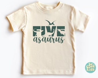 Five Asaurus Shirt, Fifth Birthday Shirt, 5th Birthday Gift, Five Shirt, Five Birthday Party Shirt, Toddler Size Five Shirt, Dinosaur Shirt
