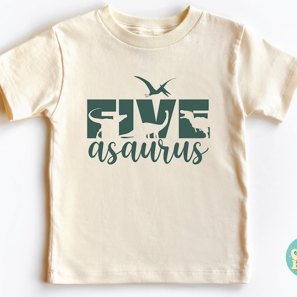 Five Asaurus Shirt, Fifth Birthday Shirt, 5th Birthday Gift, Five Shirt, Five Birthday Party Shirt, Toddler Size Five Shirt, Dinosaur Shirt