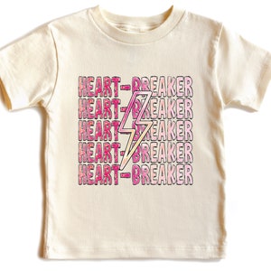 Heart Breaker Shirt, Happy Valentine’s Day Shirt, Lightning Bolt Heartbreaker Baby Shirt, Valentines Day Toddler Girl Shirt,