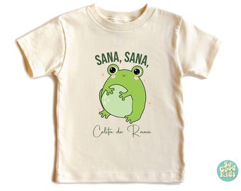 Cute Spanish Newborn, Sana Sana Colita de Rana Baby Outfit, Outfit for Latina Kids Tee ,Latino Kids Tshirt ,Frog Shirt