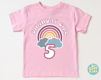 Fifth Birthday Girl Shirt, 5th Birthday Gift, Fifth Birthday Shirt, Five T-shirt, Five Birthday Party Shirt, Toddler Size Five Shirt