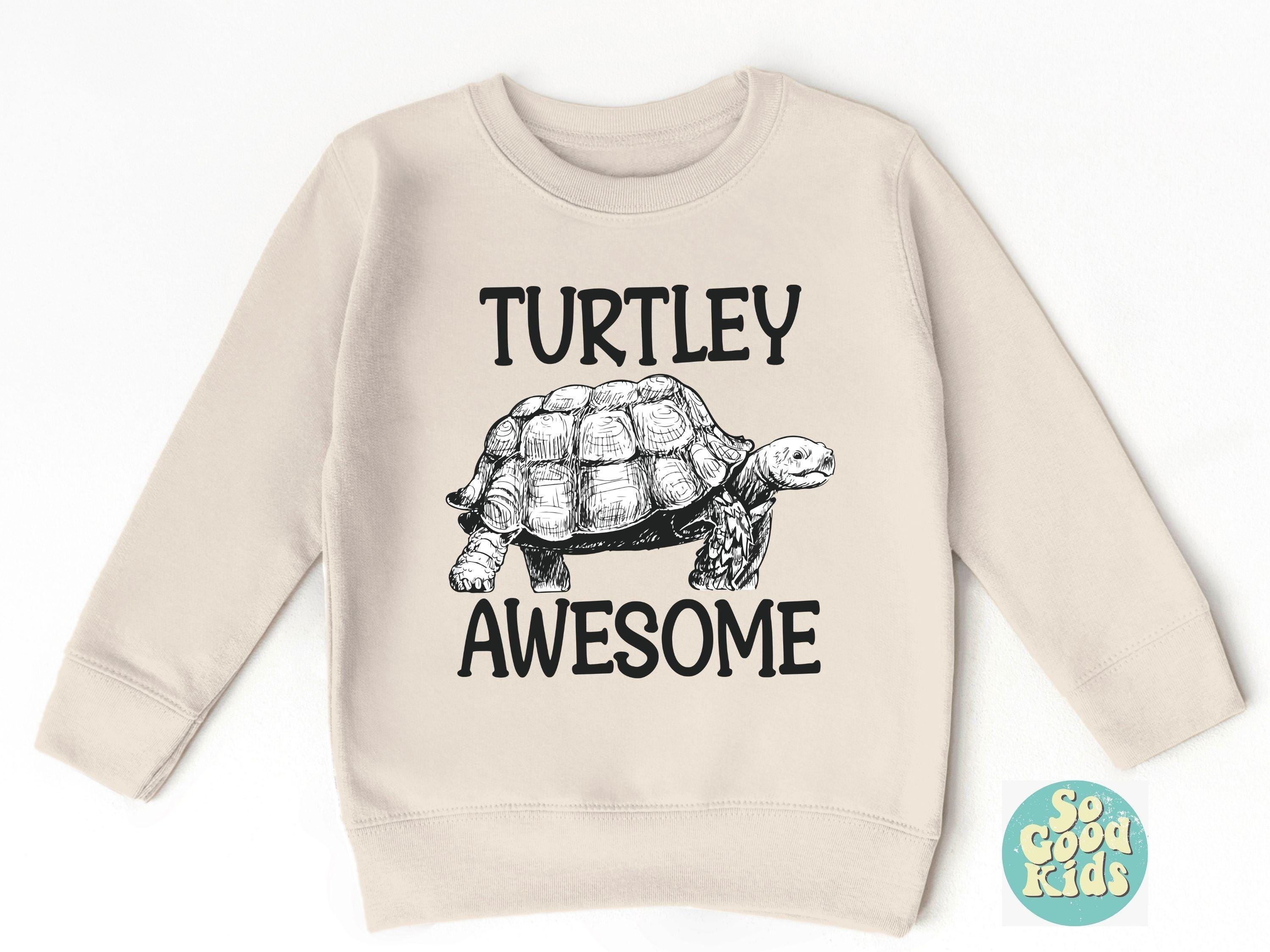 Turtley Awesome Toddler Sweatshirt - Turtle Reptile Kids Sweatshirt, Future Herpetologist - Funny Kids Crew Neck, 3T 4T 5T Sweatshirt