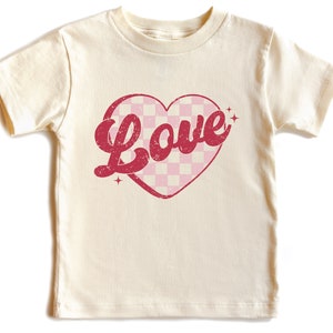 Retro Heart Lover Shirt, Toddler Shirt, Pink Heart Shirt, Valentine Day Shirt, Gifts for Kids, Valentine Gift Shirt,