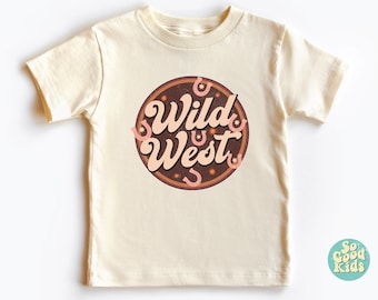 Wild West Shirt, Toddler Shirt, Southern Rodeo Shirt, Cowboy Kids Shirt, Western Kids Shirt, Vintage Wild West Shirt, West Horseshoe Shirt