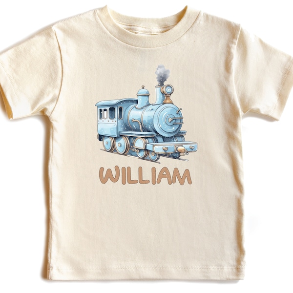 Custom Name Shirt, Boys Train Shirt, Personalized Kids Shirt, Toddler Shirt, Train Lover Gift Shirt