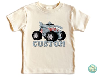Monster Truck Shirt, Custom Name Shirt, Tractor Kids Shirt, Toddler Car Shirt, Tractor Lover Shirt, Custom Tshirt, Offroad Kids Shirt