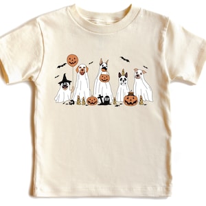 Halloween Dog Shirt, Halloween Ghost Dog Shirt, Retro Spooky Season Ghost Shirt, Ghost Dog Shirt, Halloween Gift Kids Shirt