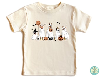 Halloween Dog Shirt, Halloween Ghost Dog Shirt, Retro Spooky Season Ghost Shirt, Ghost Dog Shirt, Halloween Gift Kids Shirt