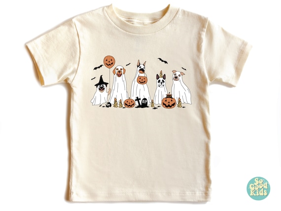 Halloween Dog Shirt, Halloween Ghost Dog Shirt, Retro Spooky Season Ghost Shirt, Ghost Dog Shirt, Halloween Gift Kids Shirt