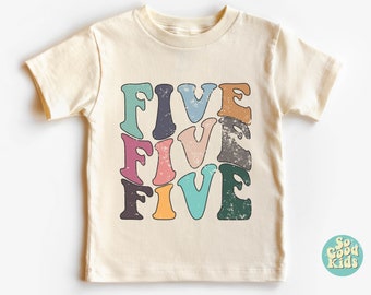 Five Five Five Shirt, Fifth Birthday Shirt, 5th Birthday Gift, Five T-shirt, Five Birthday Party Shirt, Toddler Size Five Shirt