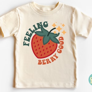 Cute Toddler Shirt, Strawberry Shirt, Cute Newborn Shirt, Baby Bodysuit, Newborn Gift Idea, Toddler Birthday Gift, Feeling Berry Good