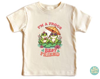 Frog Kids Shirt, Best Friend Shirt, Cute Frog Shirt, Frog Lover Shirt, Frog Gift Shirt,  Birthday Shirt, Animal Kids Shirt