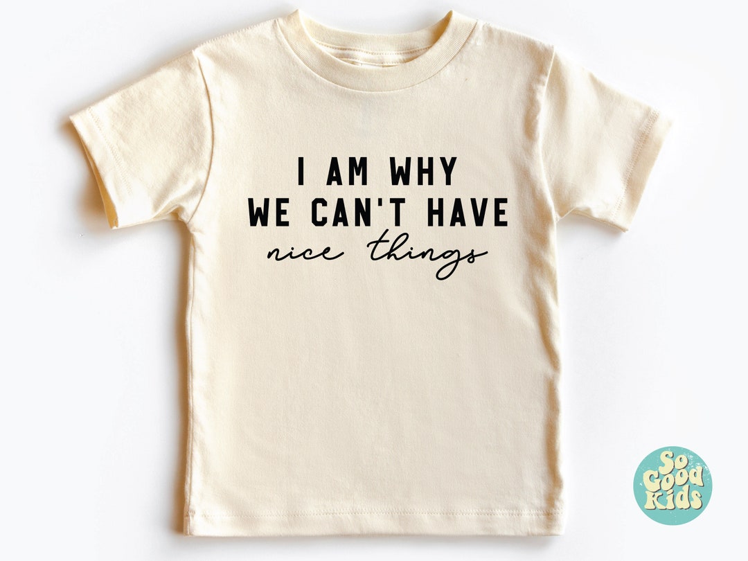 I Am Why We Can't Have Nice Things Kids Shirt, Retro Toddler Shirt ...