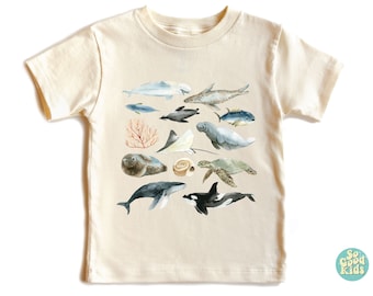 Sea Animal Shirt , Gift For Nature , Sealife Shirt , Ocean Animal Shirt , Ocean Shirt, Whale , Retro Ocean Nature Shirt