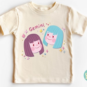 Gemini Kids Shirt, Zodiac Toddler Shirt, Newborn Gift Idea, Toddler Shirt, Gemini Zodiac Baby Bodysuit, Zodiac Shirt Kids, Astrology Shirt