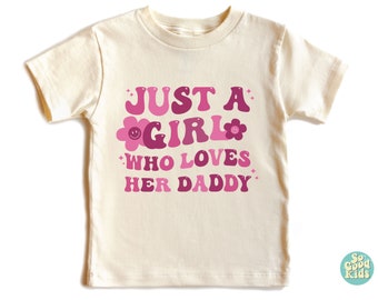 Solo una chica que ama a su papá, regalo para hija, camiseta para niño pequeño, camiseta a juego de la familia papá y yo, camiseta My Pantaloons