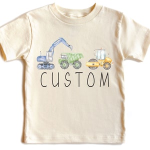 Personalized Construction Shirt, Color Truck Kids Shirt, Dump Truck Shirt, Custom Toddler Shirt, Boys Shirt, Construction Kids Shirt