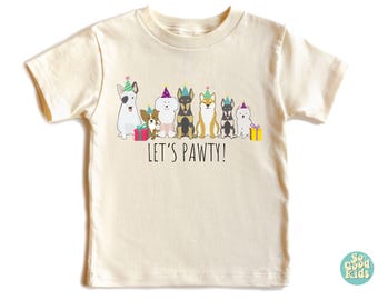 Dog Party T Shirt, Birthday Party Toddler Shirt, Funny Birthday Shirts, Toddler Birthday Gifts, Matching Family Shirt, Pet Animal Shirt