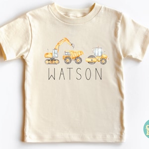 Personalized Construction Shirt, Equipment Shirt, Truck Kids Shirt, Dump Truck Shirt, Toddler Shirt, Boys Shirt, Construction Kids Shirt