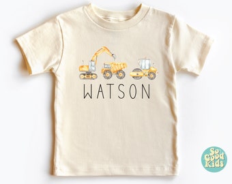 Personalized Construction Shirt, Equipment Shirt, Truck Kids Shirt, Dump Truck Shirt, Toddler Shirt, Boys Shirt, Construction Kids Shirt