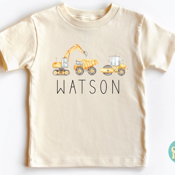 Personalized Construction Shirt, Equipment Shirt, Truck Kids Shirt, Dump Truck Shirt, Toddler Shirt, Boys Shirt, Construction Kids Shirt