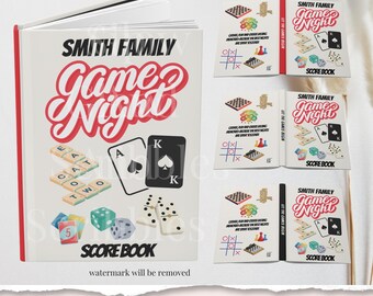 Custom Family Game Night Score Book Family Gaming Gift for Board Game Lover Couples Game Night Scorekeeping Family Fun Gift Gaming Journal