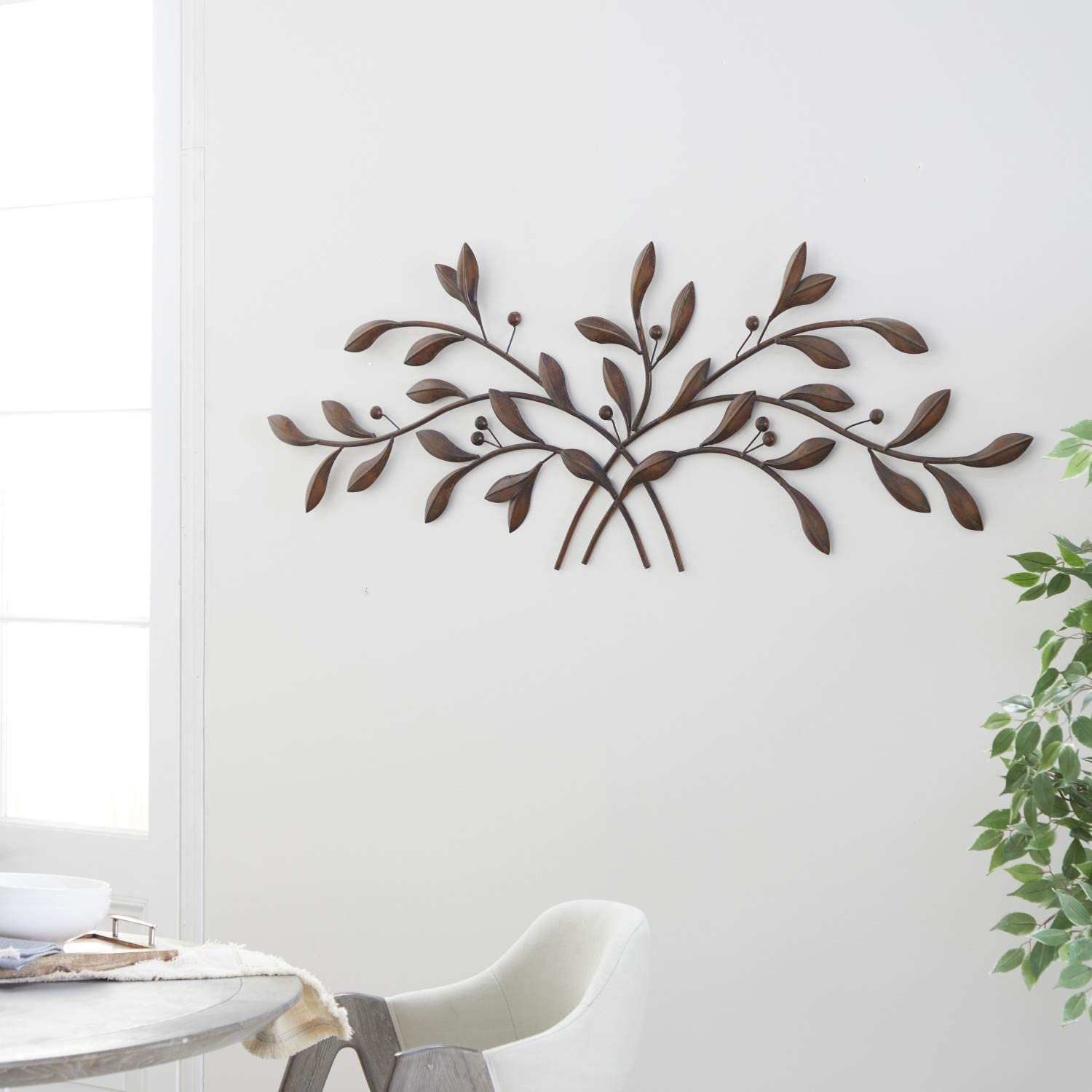 Metal Leaf Wall Art Etsy