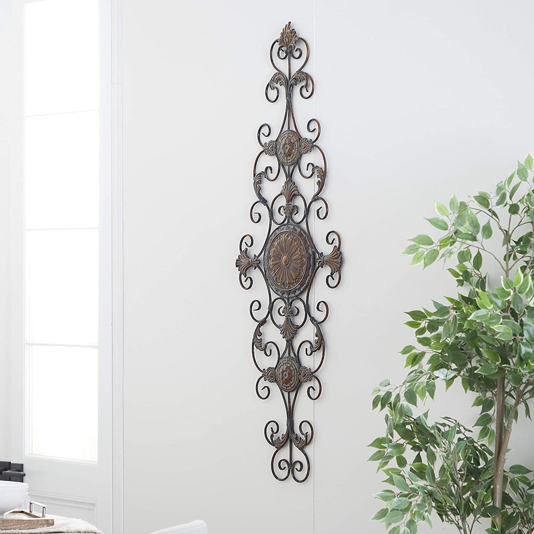 Large Rustic Metal Scroll Wall Decor Rustic Wall Decor Etsy