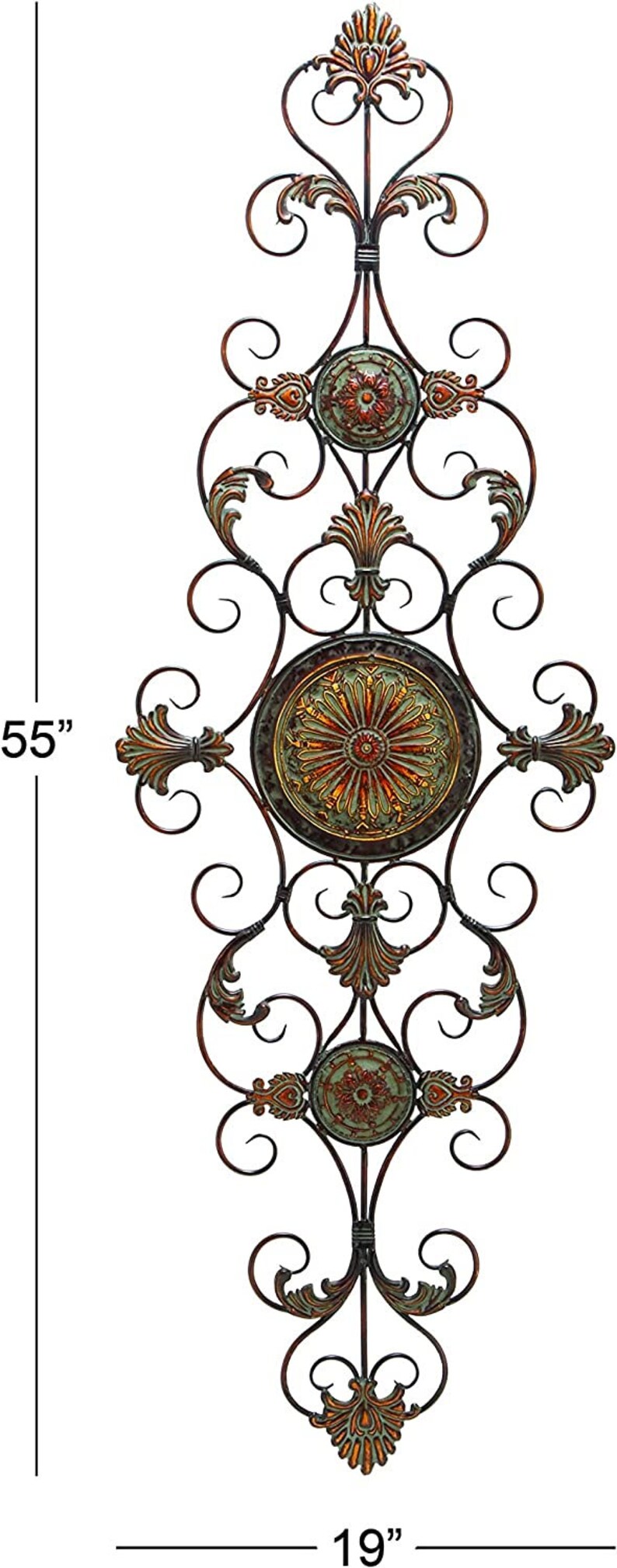 Large Rustic Metal Scroll Wall Decor Rustic Wall Decor Etsy