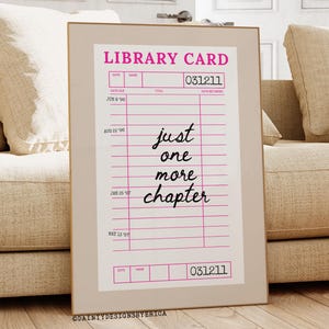 Nur noch ein Kapitel, Bibliothek Karte Poster, Trendige Bücherwurm Wandkunst, Leseecke Dekor, Buchliebhaber Poster, Trendiges Leseplakat