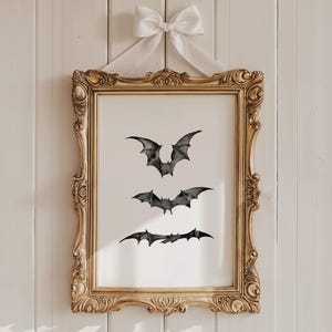Bats printable wall art, Flying bats printable wall art, Halloween wall decor, Halloween print, Halloween sign, Halloween decor prints