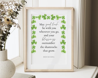 Irish Blessing Shamrock Print - Il 340x270.5648555893 Tjq5