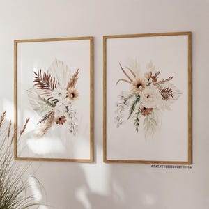Boho flowers prints, Printable wall art boho, Floral printable wall art, Boho floral prints, Boho wall decor, Boho printable wall art