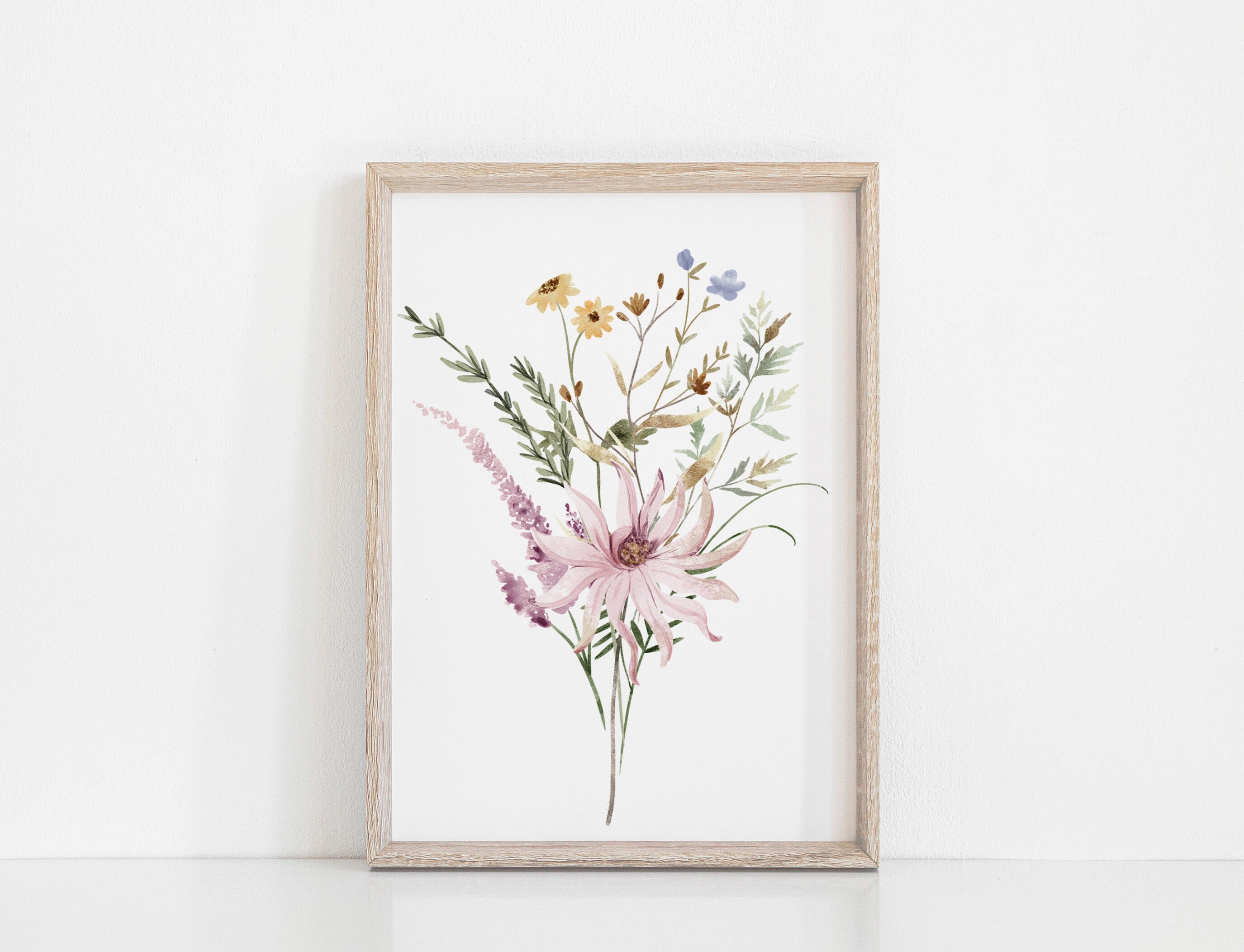 Wildflowers Prints Set of 3 Watercolor Wildflowers Prints - Etsy