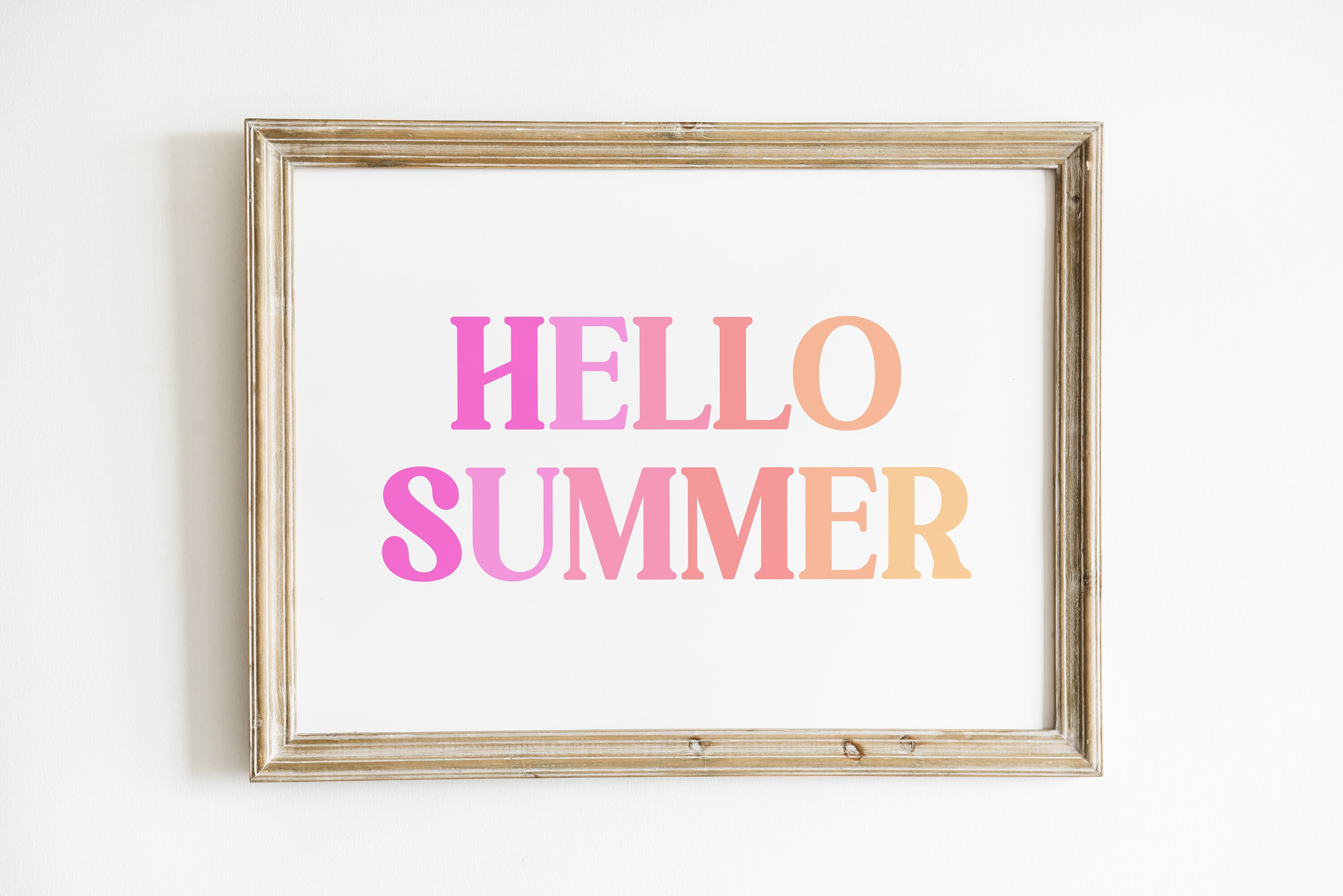 Hello Summer Print Summer Prints Summer Printable Wall Art - Etsy