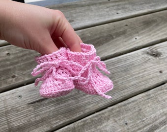 Baby Booties with Bow