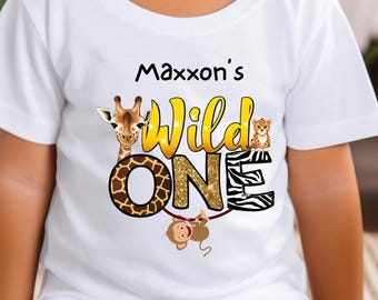 Wild One PNG: Safari Animals, 1st Birthday Jungle Theme (Digital Download)