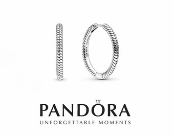 New Design Pandora Moments Charm Hoop Earrings Minimalistic Silver Sterling Must-have for Women Ideal Gift Idea S925