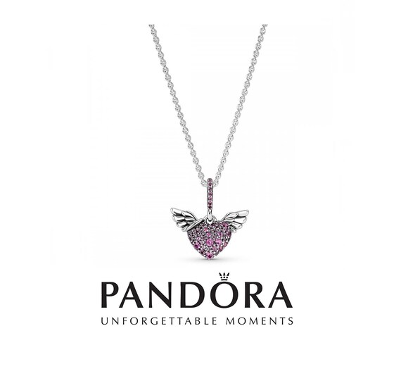 Pandora Pavé Heart & Angel Wings Necklace Sterling_yythkg | Wing necklace, Angel  wing necklace, Angel wing heart necklace