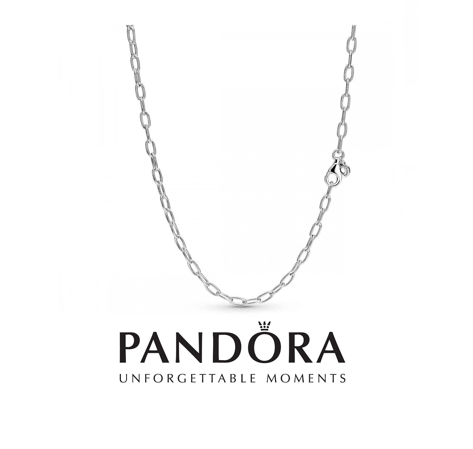 PANDORA Moments Snake Chain Sterling Silver Necklace with 4 Charms - 45cm |  eBay