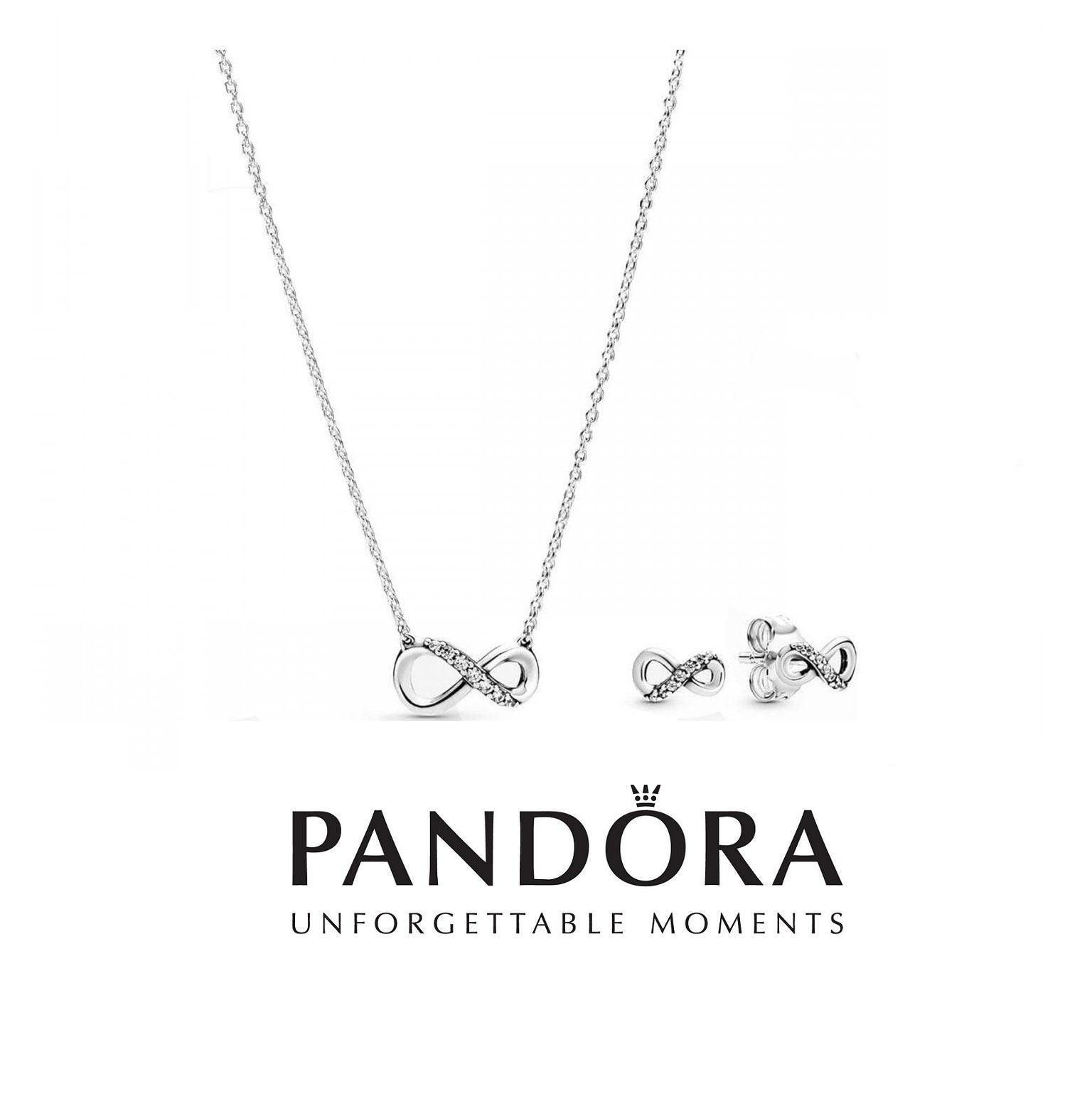 Pandora | Jewelry | Pandora Moments Studded Chain Infinity Necklace 925  Sterling Silver Nwot | Poshmark