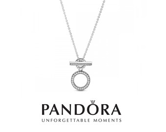 New Silver Genuine Pandora S925 ALE Double Hoop T-BAR Neklace UK Gift