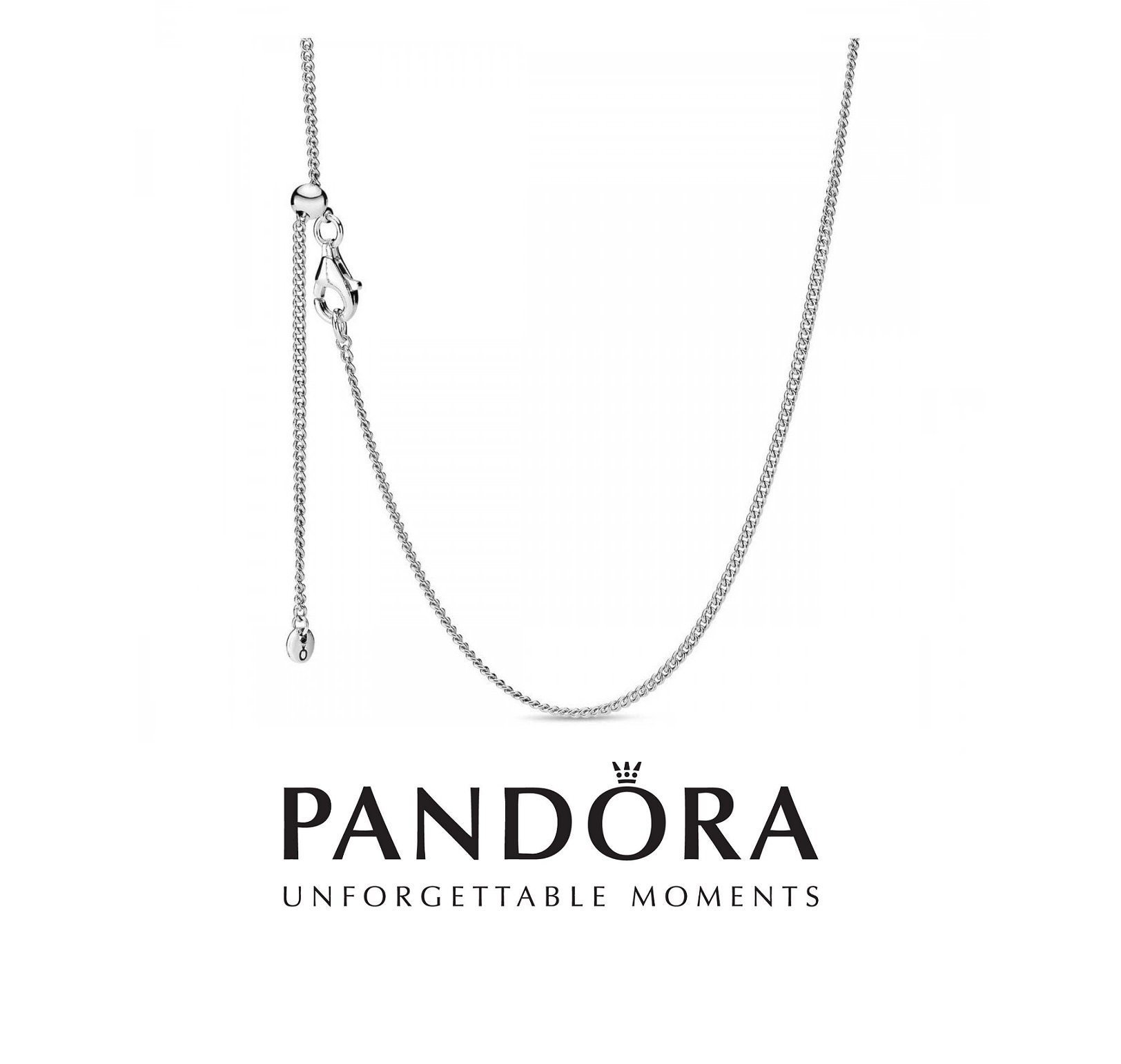 Pandora Curb Chain Necklace 398283-60 Silver Chain Charm - Etsy