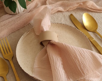 Nude Napkin: Elegant Gauze Napkins, Rustic Cloth Napkins Bulk for Any Event